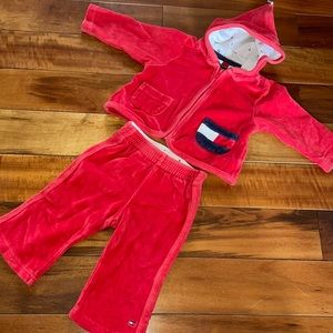 Tommy Hilfiger 6-12 Month Zip-up Hoodie and Pants Set